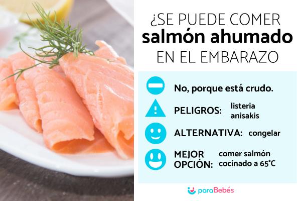 El peligro del consumo de salmon ahumado durante el embarazo