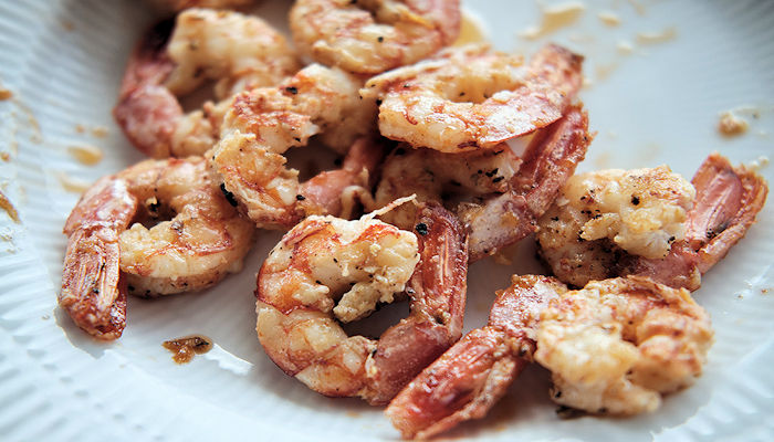 gambas al ajillo con un toque cremoso de nata