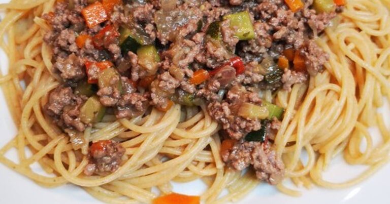 Receta de espaguetis con carne picada: ¡Sin tomate!