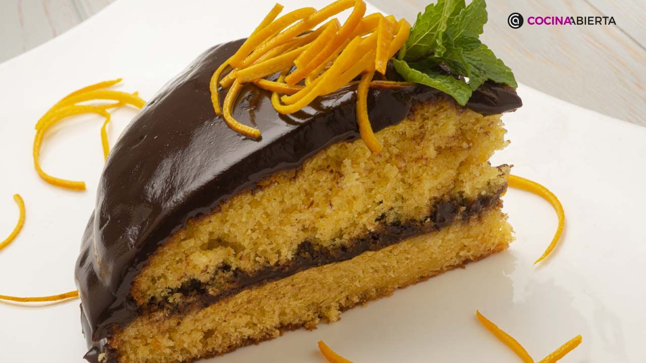 bizcocho de naranja y chocolate