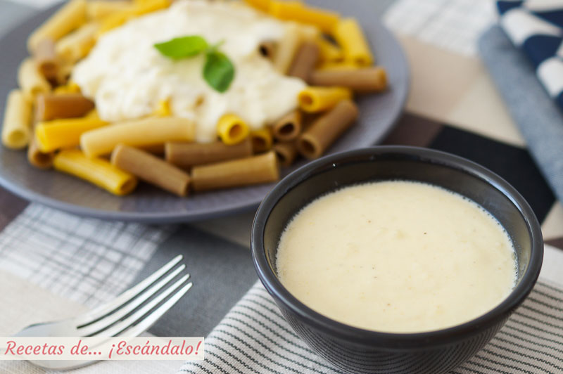 Recetas fáciles de salsa de queso para pasta sin nata