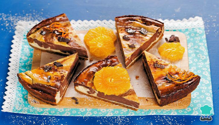 tarta de naranja y chocolate sin necesidad de usar el horno