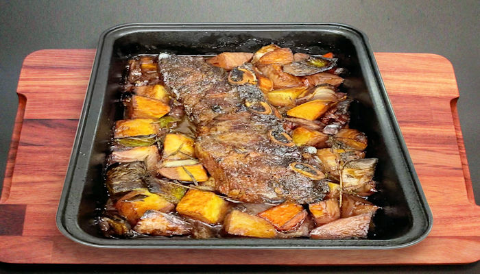 tira de asado al horno